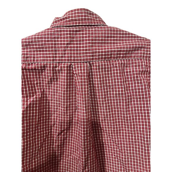 Janie & Jack Red & White Checkered Boys Button-Up Long Sleeve Shirt Size 2T - Picture 6 of 6